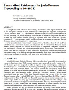 Tzabar N and Kaplansky  A.  A Numerical Cool-down Analysis for Dewar-Detector Assemblies Cooled with Joule-Thomson Cryocoolers. International Journal of Refrigeration, vol. 44 (2014), pp. 56-65