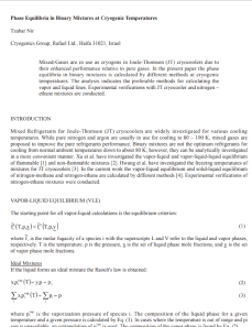 Tzabar N. Phase Equilibria in Binary Mixtures at Cryogenic Temperatures. Proceedings of the ICEC 24 – ICMC, May 14-18 (2012b) Fukuoka, Japan. Pages 177-180